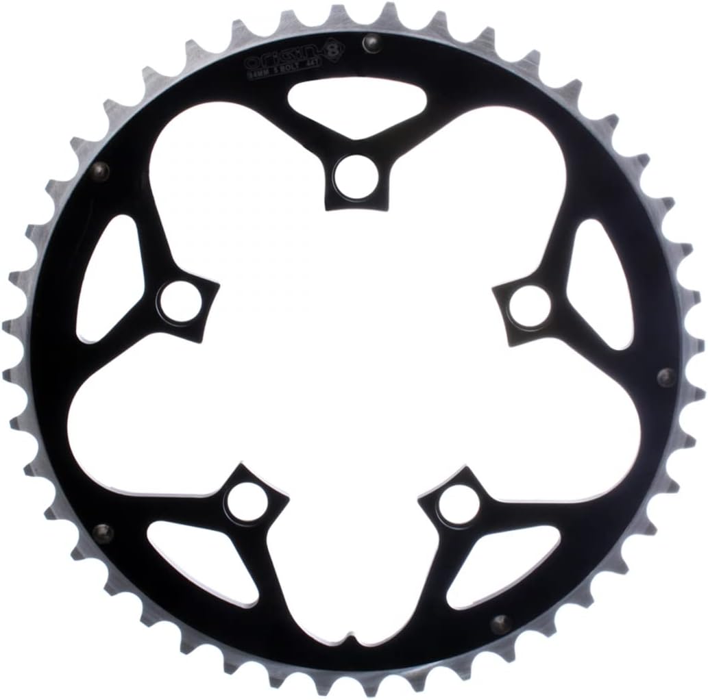 Origin8 Alloy Ramped Chainrings, Black/Silver
