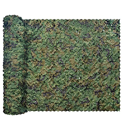 Camo Netting Camouflage Mesh 5ft x 65.6ft Bulk Roll for Hunting & Outdoor Use - Woodland Pattern