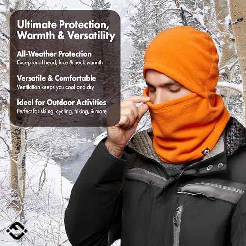 Funky Junque Balaclava Ski Mask - Windproof Fleece Winter Face Cover for Men & Women, Perfect for Skiing Snowboarding Running