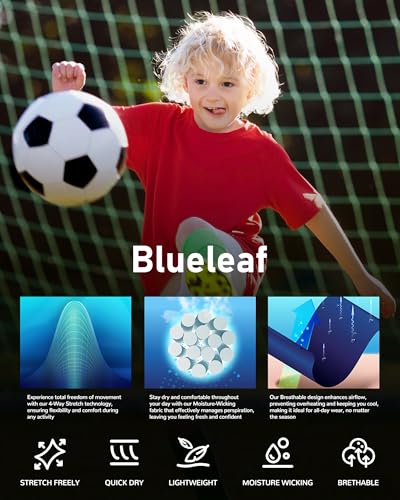 Blueleaf Boys Compression Shirt 3 Pack Short Sleeve Youth Athletic Undershirt - Black, White, Navy, Large