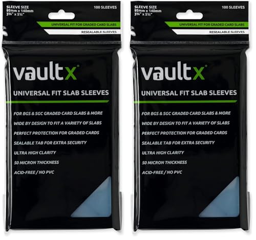 Vault X Universal Fit 200 Pack Graded Card Slab Sleeves for BGS SGC ACE