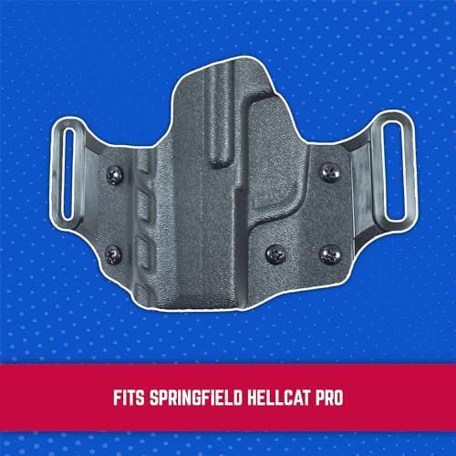 DeSantis Veiled Partner Gun Holster, Outside The Waistband Holster with Precision-Molded Kydex, Fits Springfield Hellcat PRO, Left Hand Draw, Unisex
