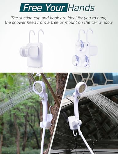 innhom Portable Camping Shower Pump with LED Display, 6000mAh Rechargeable, Green