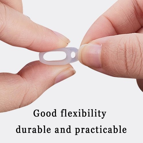GORGECRAFT 1 Box 60PCS White Anti-Lost Silicone Rubber Rings Holder Silicone Pendant Multipurpose Adjustable Cases 8mm Necklace Lanyard Replacement Carrying Kit for Key-Ring Pendant