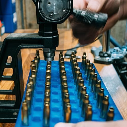 Universal Reloading Tray for Convenient 50 Round Brass Storage,blue