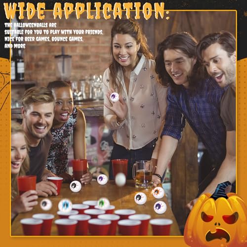Halloween Plastic Eyeballs Fake Eyes Set - Spooky 1.3 Inch Colorful Ornaments