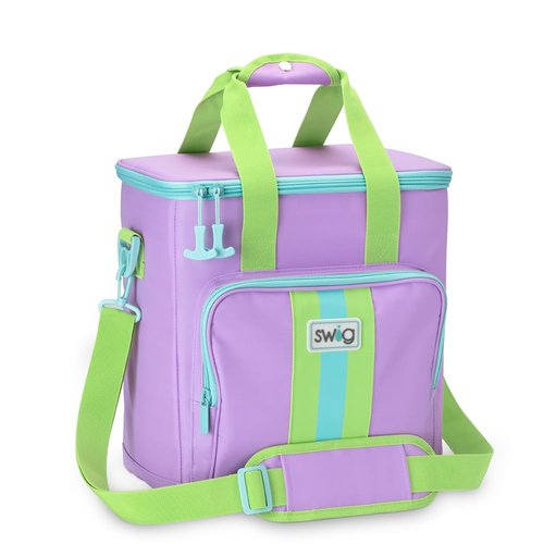 Swig Life Boxxi 24 Cooler Bag, Insulated Cooler Bag with Zipper, Holds 16-24 Cans, or 6 Wine Bottles (Ultra Violet)