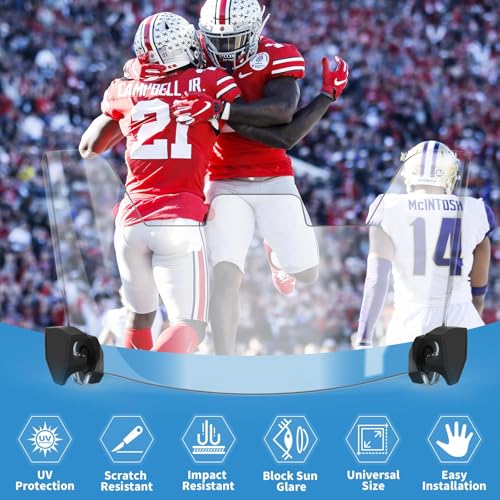 Football Helmet Visor Clear & Tinted 1 Pack - Easy Install & Game Day View