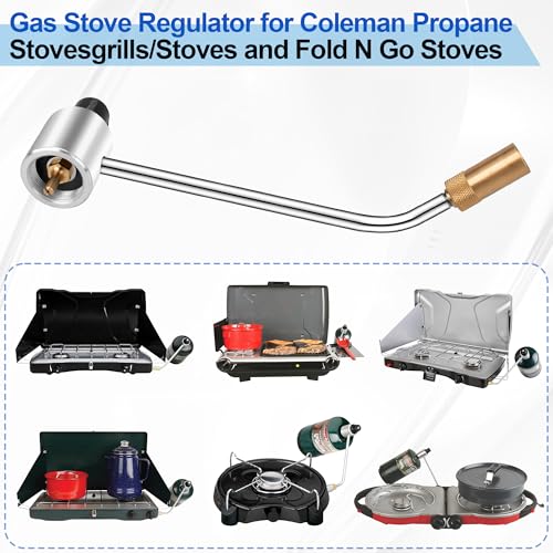 5430 Gas Stove Pressure Regulator Compatible with Most Coleman Stoves & Grills and Fold N Go Stoves, the Coleman Stove Propane Adapter for Maintains Stable Propane Gas Pressure in Coleman stoves