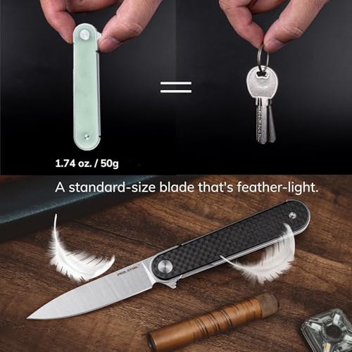 Pocket Knife Folding Knife with 2.99" Blade G10 Handle Locking Blade EDC Outdoor
