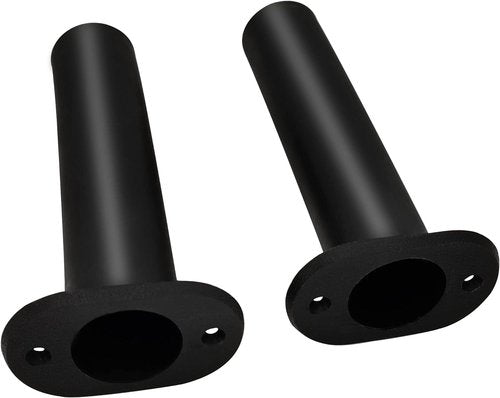 Mojiate Fishing Rod Holder Plastic Rod Holder with UV 90 Degree Flush Mount 2PCS for Yacht, Boats, Ships and More (Black)