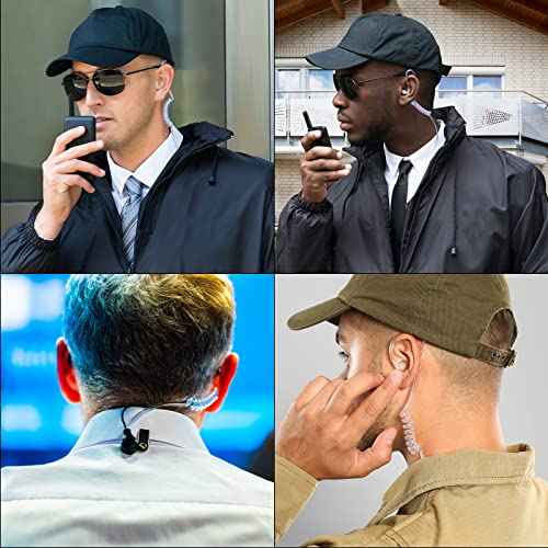 MECCANIXITY Ear Piece Headset Earpiece Agent Secret Earpiece Costume Prop, Replacement Acoustic Tube for 2-Way Radio Audio Headsets, Pack of 2