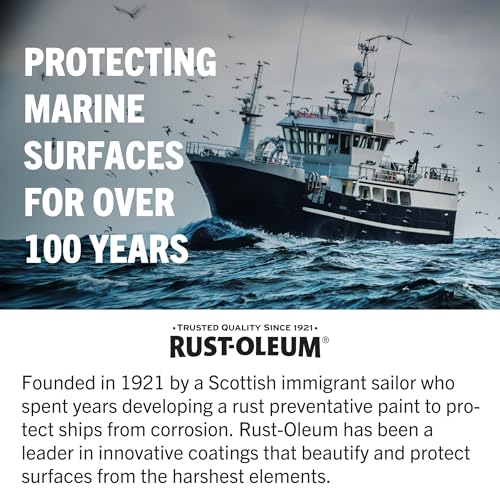 Rust-Oleum Available 207012 Marine Flat Boat Bottom Antifouling Enamel Paint, 1-Quart, Black, (Pack of 1), 32 Fl Oz