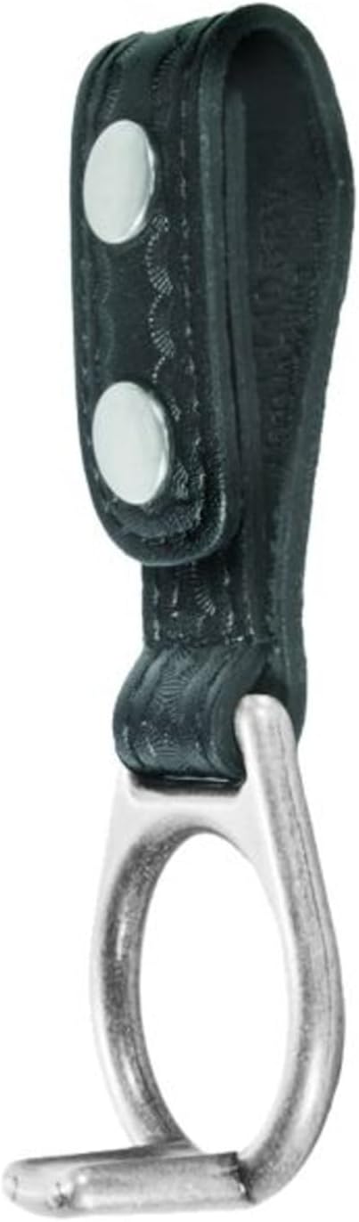 Hero's Pride AirTek Baton Ring for Duty Belt, PR-24 Side Handle Metal Baton Holder, Two Leather Reinforced Metal Snaps for Secure Fit, Easy Install and Quick Access for Law Enforcement