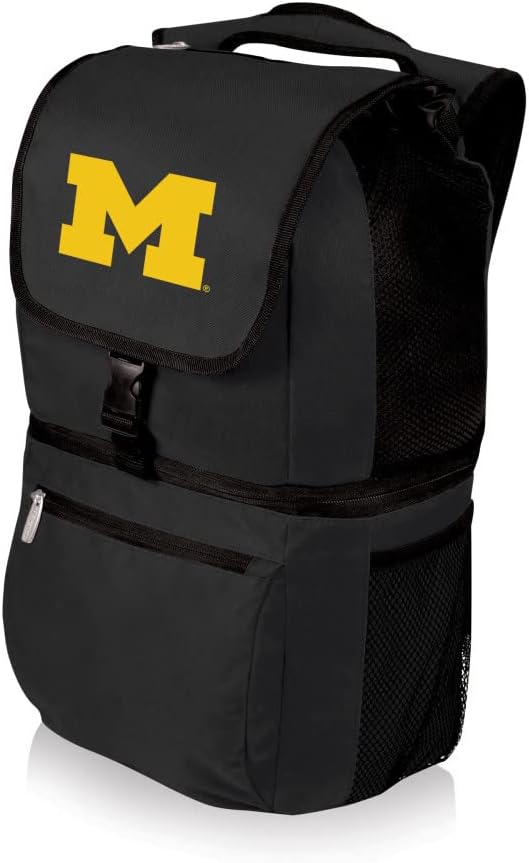 PICNIC TIME NCAA North Carolina Tar Heels Zuma Backpack Cooler - Soft Cooler Backpack - Lunch Cooler, (Black)