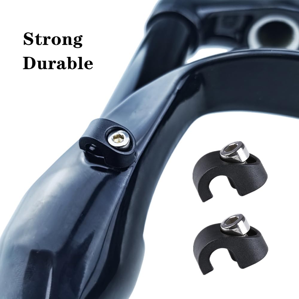 Zhouocea 4 PCS Brake Cable Hose Clamps Removable Bicycle Cable Clamps Bike Cable Clips Bicycle Fork Brake Cable Housing Clamps for Mountain Bike