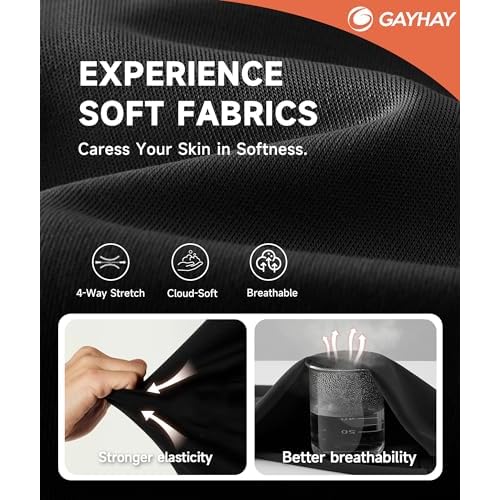 GAYHAY High Waisted Leggings for Women - Soft Opaque Slim Tummy Control Printed Pants for Running Cycling Yoga