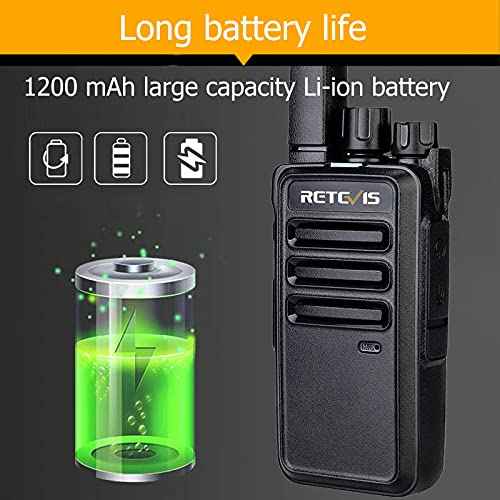 Retevis RT68 Walkie Talkies for Adults, 2 Way Radios Long Range, Hands Free, 1200mAh Battery, Portable Walkie Talkie Rechargeable with USB Charging Base, for Hunting Hiking (4 Pack)