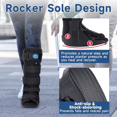 Tall Inflatable Walking Boot Air Cam Walker Fracture Orthopedic Boot for Ankle & Foot - Large