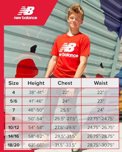 New Balance Boys 3-Piece Pullover Hoodie, Graphic Tee & Jogger Pants Set - Deep Black, Size 8