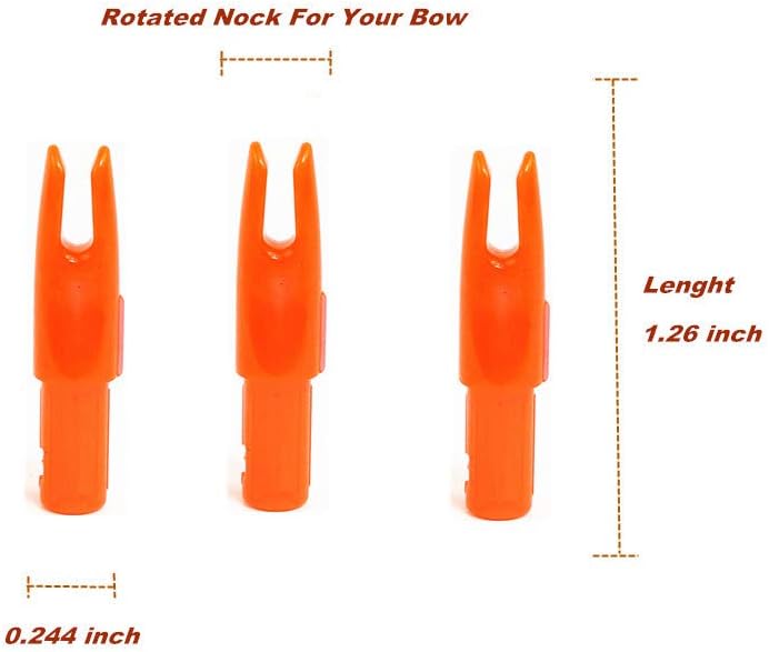 Arrow Nocks 0.246 inch Inside Diameter Inserts 6.20mm 60 Pack for Archery Standard Size(0.244" to 0.246") Arrows