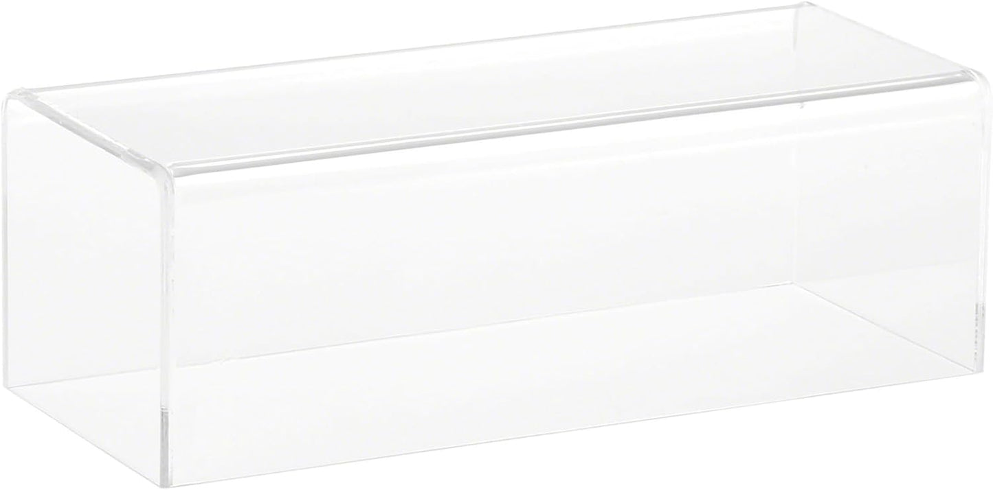 Plymor Clear Acrylic Display Case with Hardwood Base, 9" W x 3.5" D x 3" H