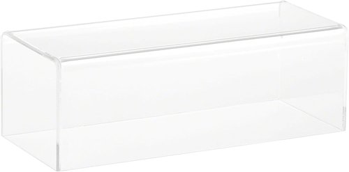 Clear Acrylic Display Case with Hardwood Base - 9" W x 3.5" D x 3" H for Collectibles