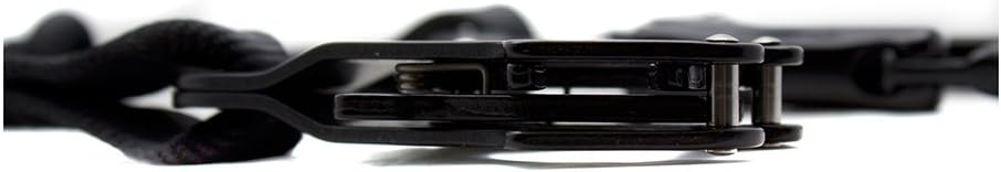 Fusion Tactical ProGlide Military and Police Helo Lanyard - 6ft Elastic Bungee with Kong Frog Shackle Snap Hook, 23kN - Black, 72 inches