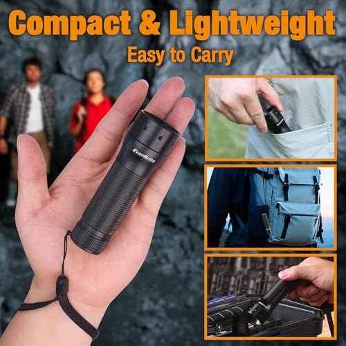 EverBrite Mini Flashlight, Zoomable LED Flash Light, 3 Modes, 3AAA Batteries Included, Handheld Small Flashlight for Camping, Emergency, Home ? Black