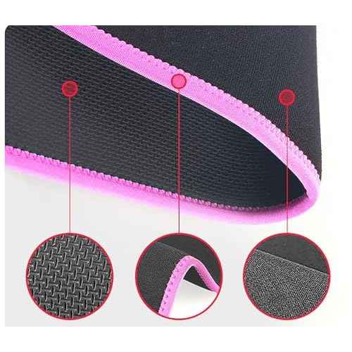 YIKANGHENG Elastic OK Cloth Black and Pink Waist Support Belt with Pocket for Yoga, Running and Sports