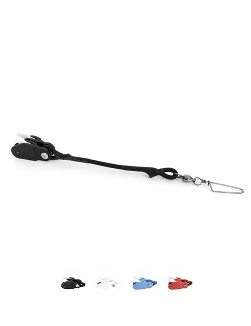 BLUEWING Outrigger Halyard Lock Pulley Double with Ball Bearing Snap Swivel for Offshore Fishing, Black