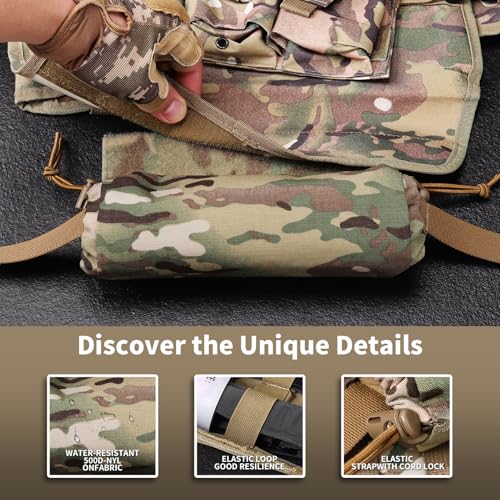 Ifak Medical Trauma Roll Up Drop Bag EMT First Aid Sub Abdominal Carrying Pouch Hook-N-Loop Tactical Dump for Plate Carrier/Chest Rig Vest
