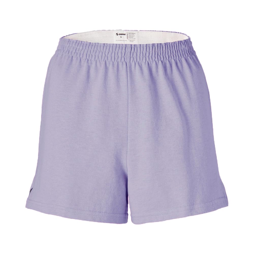 Soffe Women's Authentic Cheer Shorts, Athletic Cotton Blend, 3” Inseam, Amethyst, Medium
