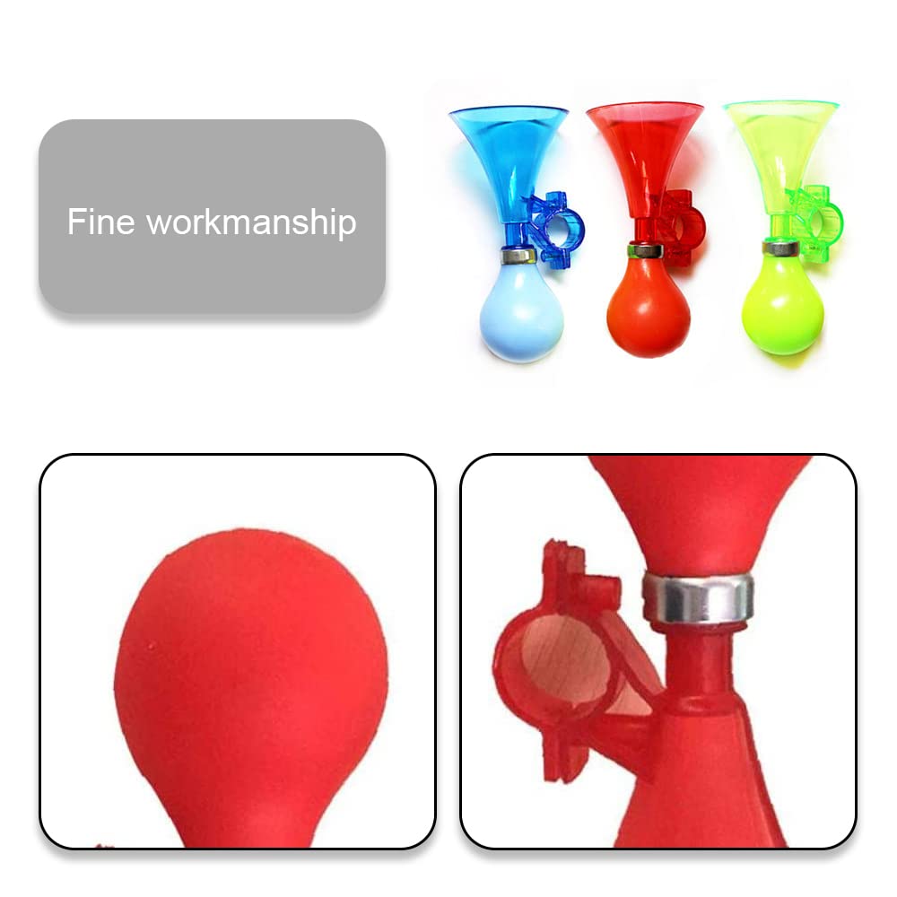Ycnpeatt 3 Pcs Manually Bike Bugle Loudspeaker Siren Hooter Snail Air Horn Kids Bicycle Horn for Kids Children Bicycle Bike