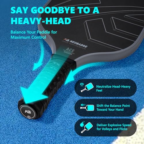 6-Piece Pickleball Paddle End Cap Weights Set for Balance & Control - Varied Weights