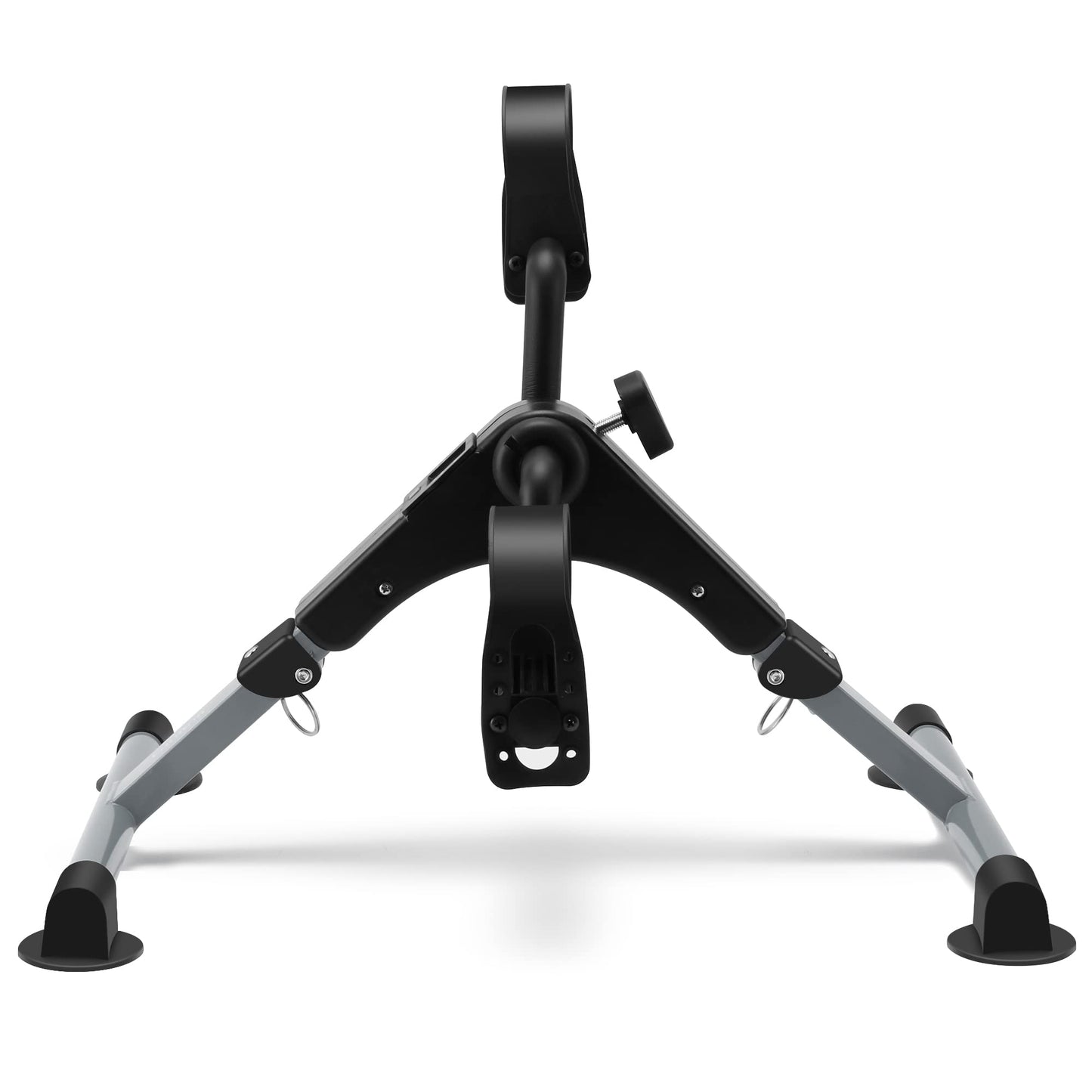Folding mini Exercise Bike Portable Pedal Exerciser Desk Bike with LCD Displays for Arms and Legs Low Impact Exercise (GRAY)