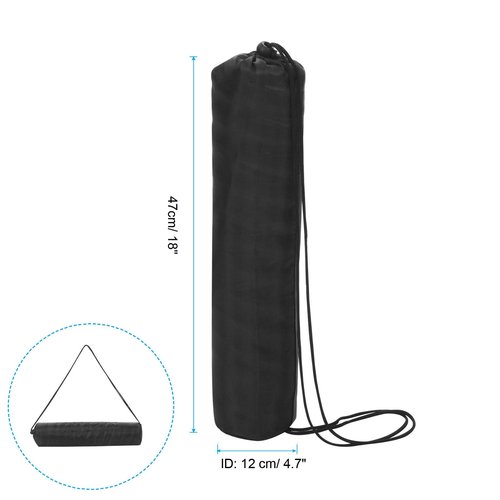 PATIKIL 18x4.7 Inch Mini Tripod Monopod Case Bag, Nylon Foldable Tripod Carrying Case Storage Bag with Shoulder Strap for Outdoor Travel Camping, Black