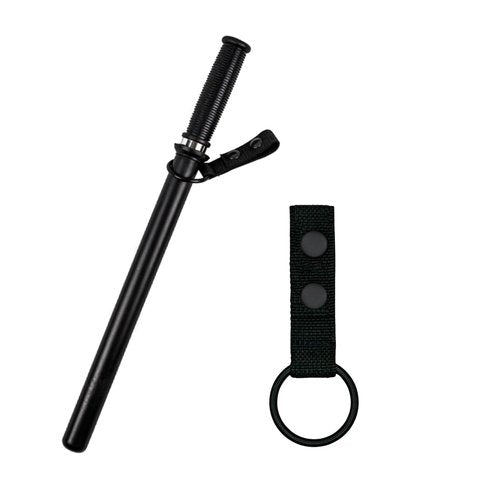Hero's Pride Ballistic Baton Ring for Duty Belt, Tactical Nylon Straight Baton Holder, EDC Flashlight Case for Law Enforcement Officers, Universal Fit