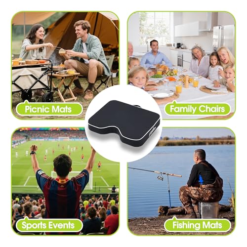 2 Pack Stadium Cushion with Dual-Layer Foam Support - Portable Waterproof Bleacher Pad