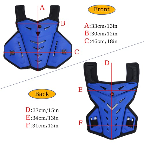 Motorcycle Body Armor Vest for Men Black Dirt Bike Chest Back Protector