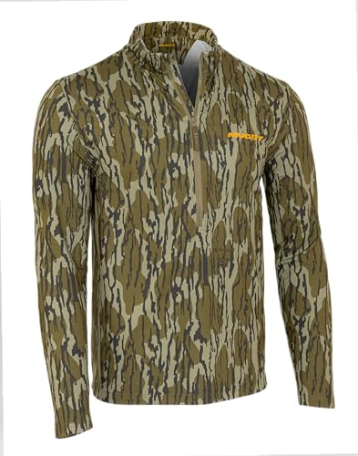 Muddy Men's TRX Lightweight Quarter Zip Shirt - X-Large Mossy Oak Bottomland