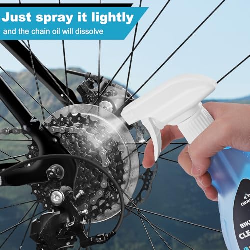 Bike Chain Degreaser, 17 fl oz Bike Degreaser Spray Non-foaming Design, Bike Degreaser Suitable for MTB/Gravel/Road/Mountain Bikes