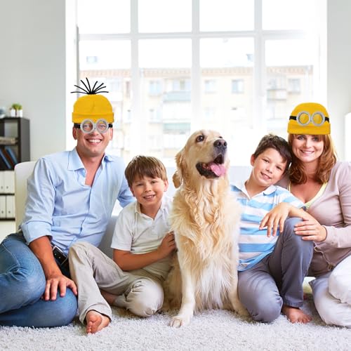 Costume Accessories Adult Steampunk Goggles Glasses Yellow Beanie Knit Hats