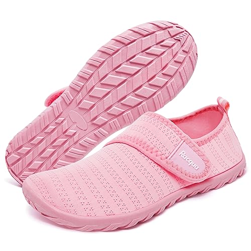 Kids Water Shoes Quick Dry Lightweight Aqua Shoes Pink 13 Little Kid