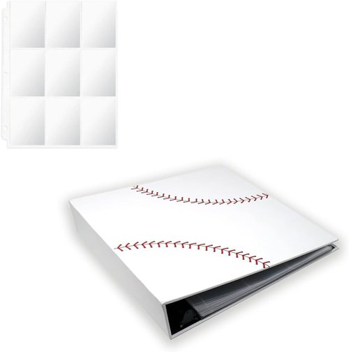 Baseballz Textured 3-Ring Baseball Card Binder by All Star Products | Looks and Feels Like a Real Baseball | Patented Textured Card Protection Album | Perfect for Baseball Fans and Card Collectors
