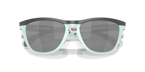 Oakley OO9284 Frogskins Range Round Sunglasses, Matte Carbon/Blue Milkshake/Prizm Black, 55 mm