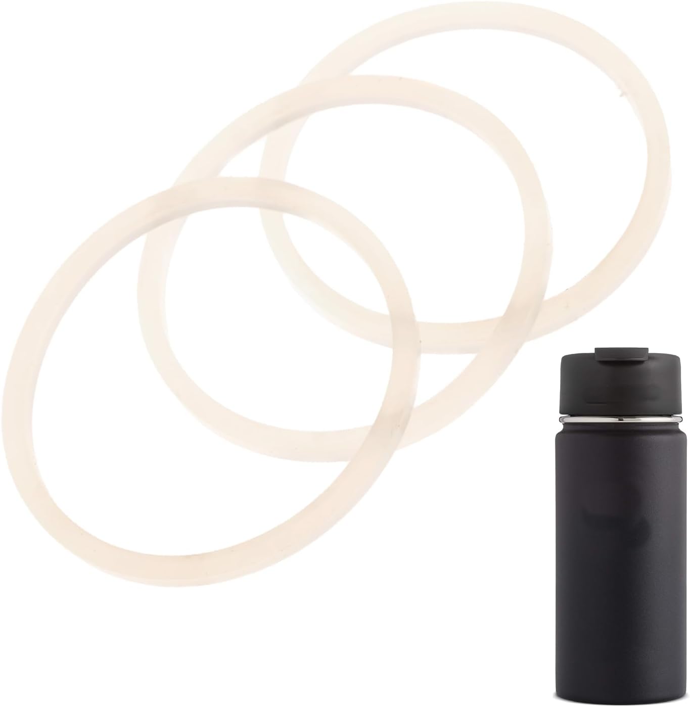 IMPRESA 3 Gaskets For Hydro Flask Wide Mouth Lid - No BPA, Phthalate, Latex Wide Mouth Water Bottle Gasket