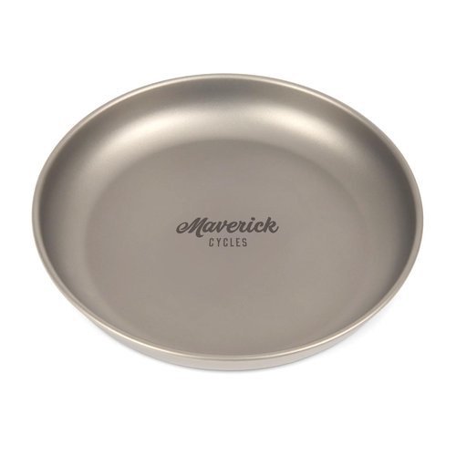 Maverick Cycles Ti Camping Plate, Lightweight Plate for Hiking, Backpacking, Small, Silver