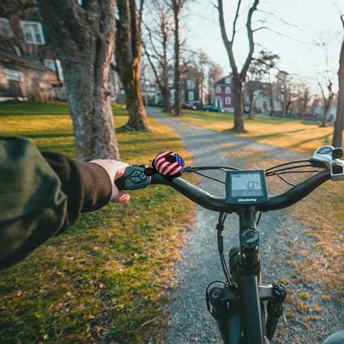 Kids Bike Bell ? Loud Clear Sound Bicycle Bell for Boys and Girls, American Flag Design, Easy Handlebar Mount for Toddler, BMX, and Cruiser Bikes