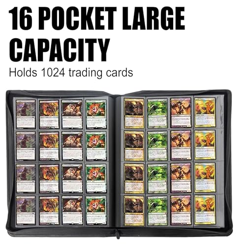 1024 Pockets One Piece Card Binder OP-1024 16 Pocket Waterproof PU Album